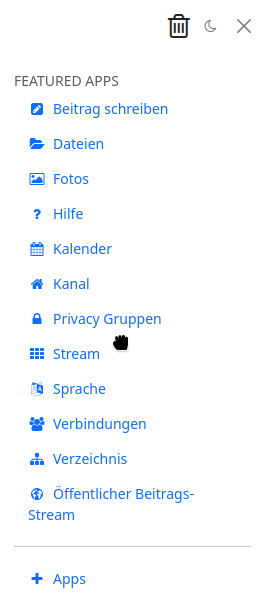 verfügbare Apps